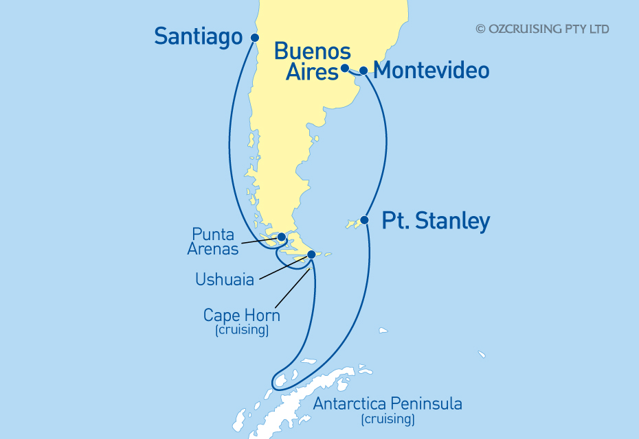Coral Princess Buenos Aires to Santiago - Ozcruising.com.au