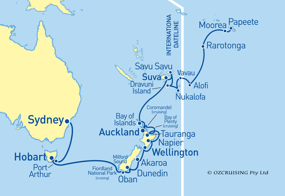 ms Maasdam Tasmania, NZ & Polynesia - Ozcruising.com.au
