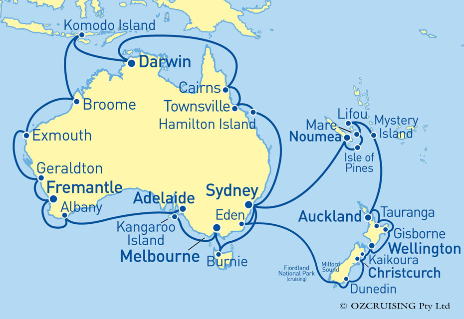 ms Maasdam NZ, Sth Pacific, Around Australia - Ozcruising.com.au