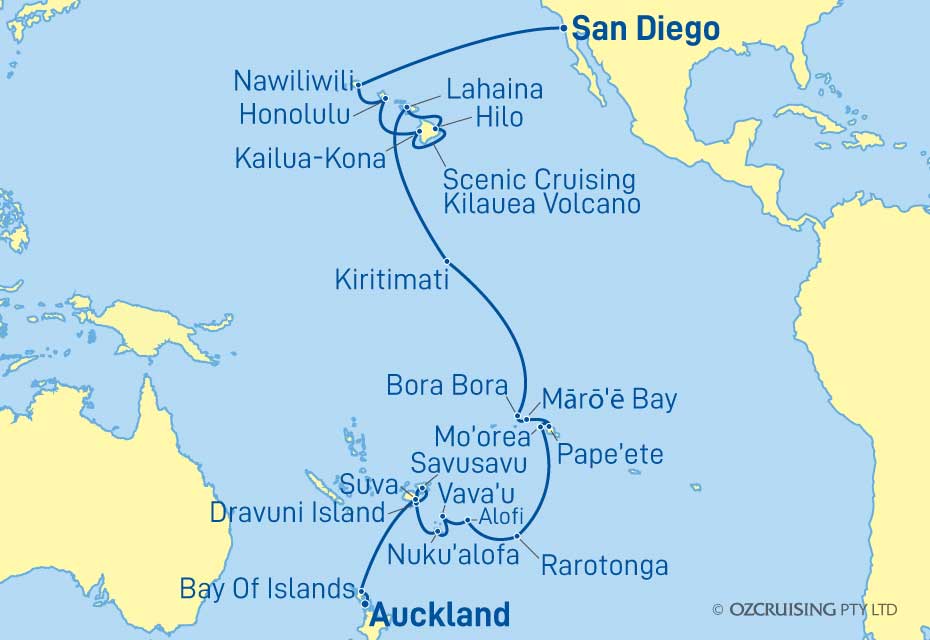 ms Maasdam Auckland to San Diego - Ozcruising.com.au