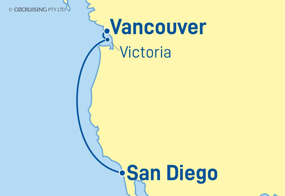 ms Eurodam San Diego to Vancouver - Cruises.com.au