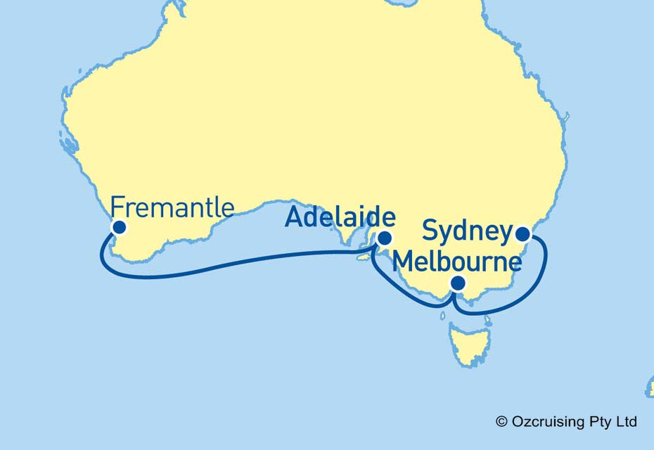Queen Elizabeth Fremantle-Sydney - Ozcruising.com.au