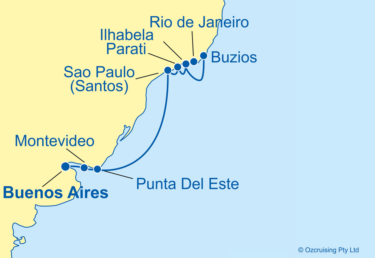 Azamara Pursuit Buenos Aires to Rio De Janeiro - Ozcruising.com.au