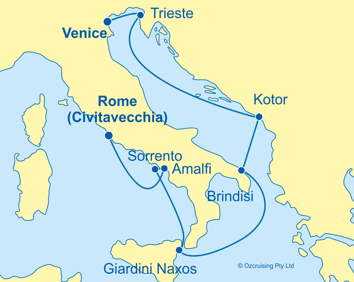 Azamara Pursuit Rome to Venice - Ozcruising.com.au