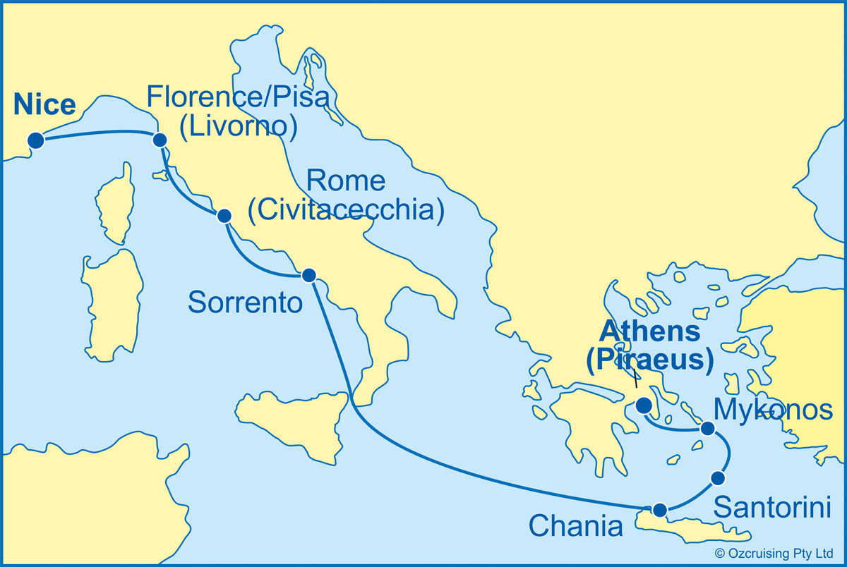 Azamara Pursuit Athens to Nice - Cruises.com.au