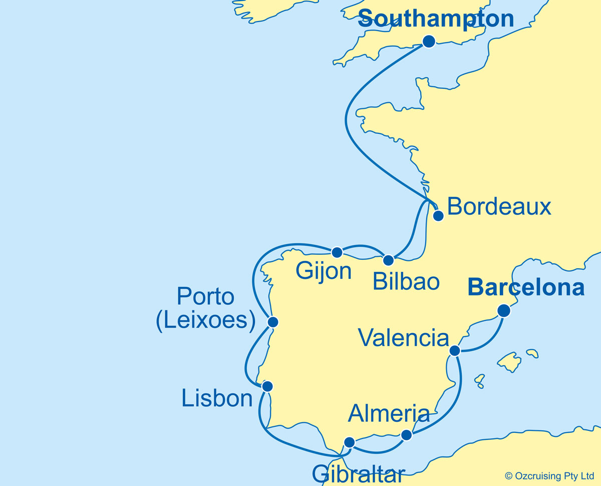 Azamara Pursuit Southampton to Barcelona - Cruises.com.au