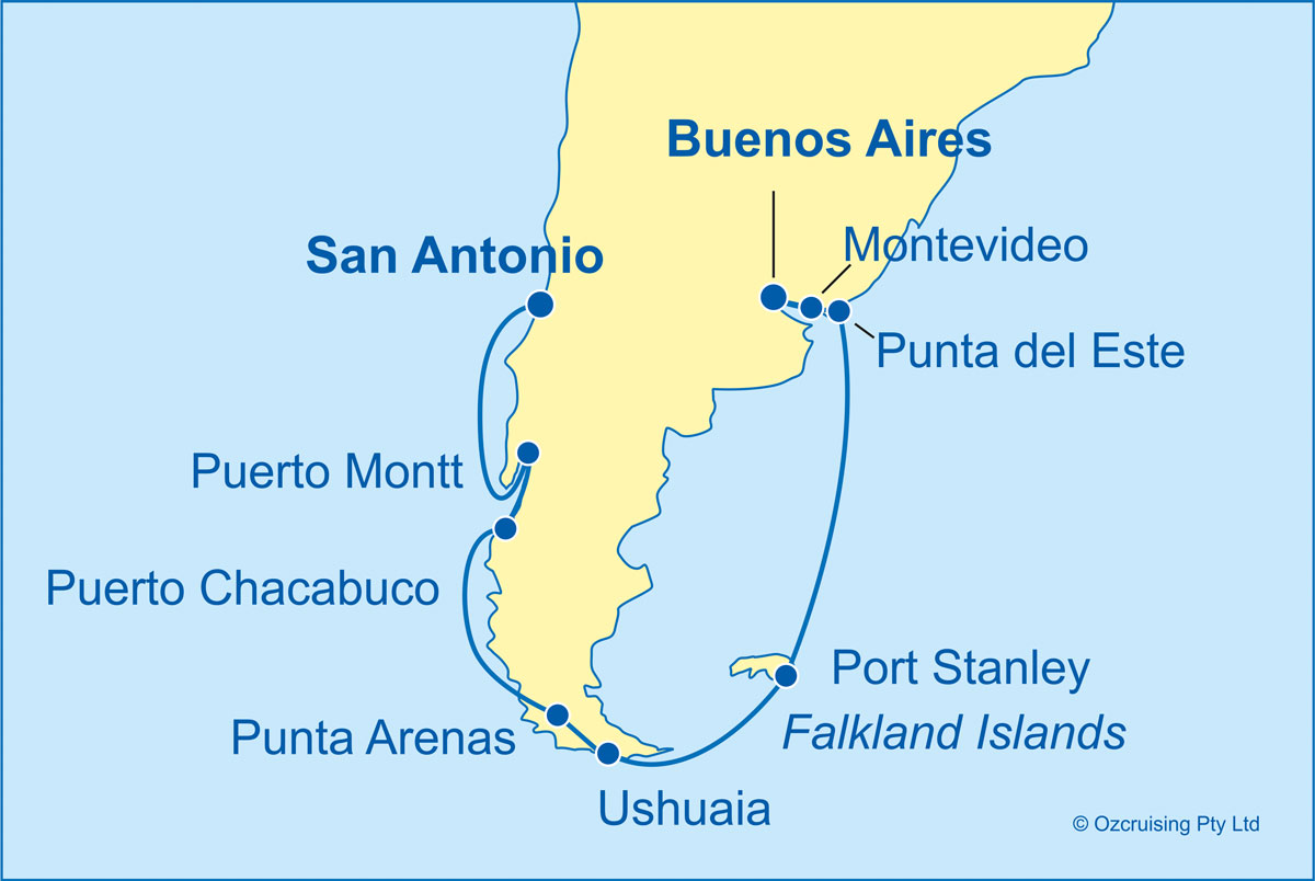 Azamara Pursuit San Antonio to Buenos Aires - Cruises.com.au