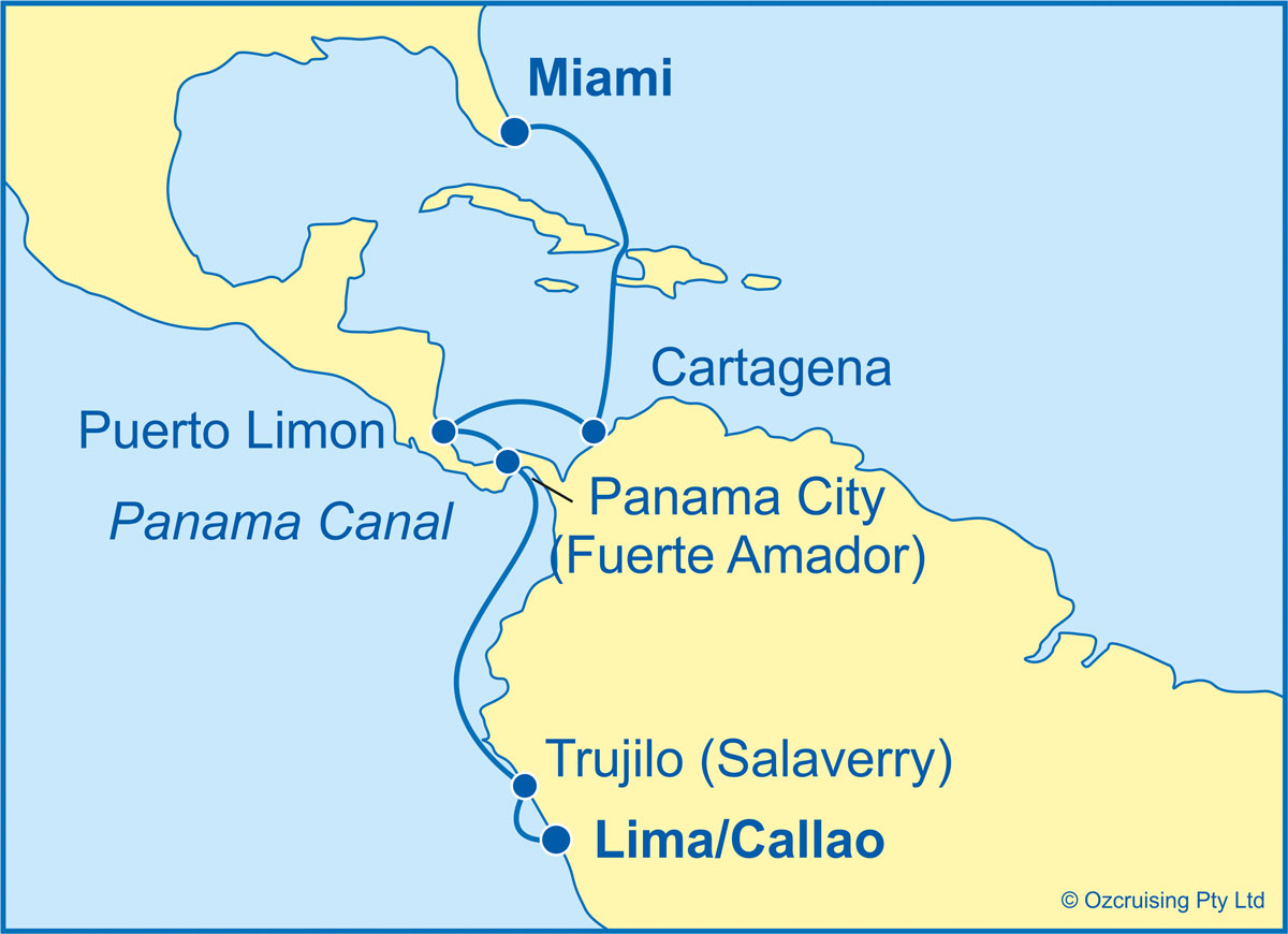 Azamara Pursuit Lima to Miami - Ozcruising.com.au