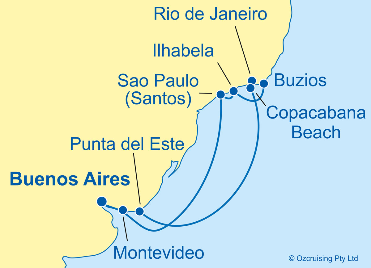 Azamara Pursuit Brazil, Uruguay and Argentina - Cruises.com.au