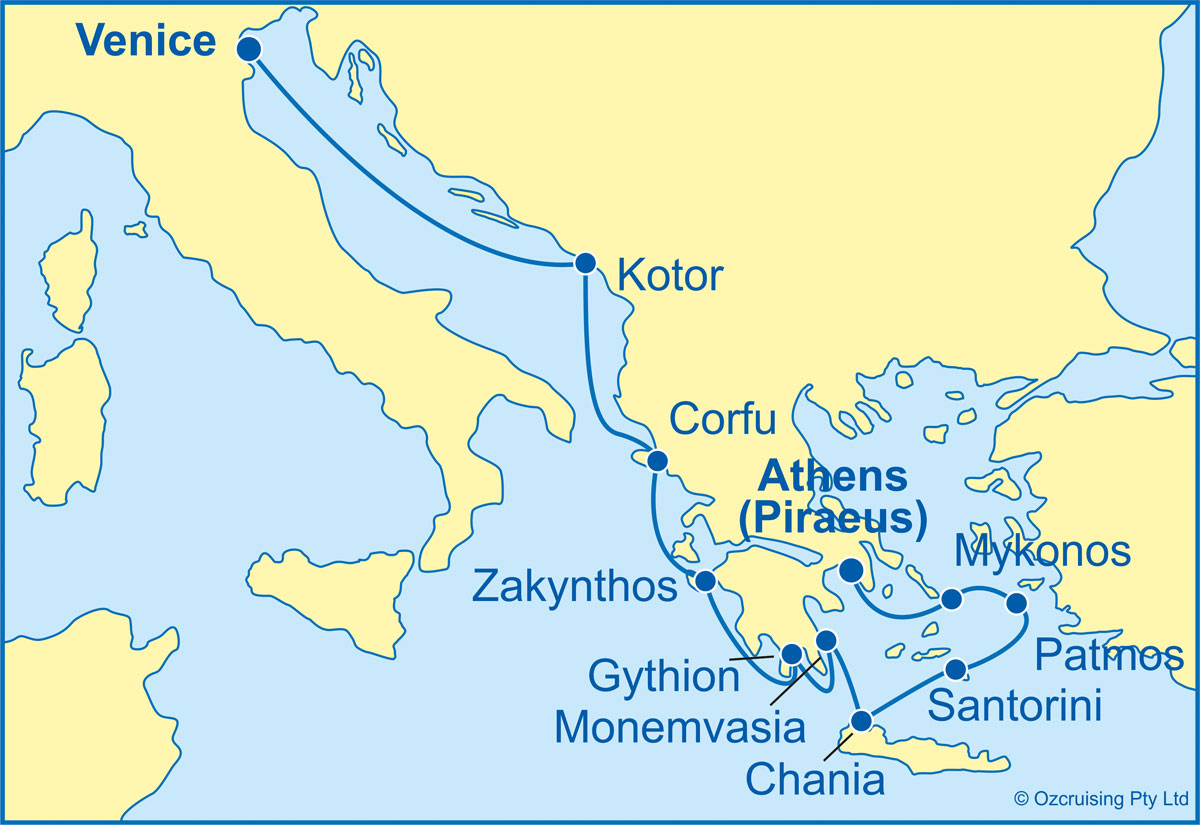 Azamara Pursuit Venice to Athens - Cruises.com.au