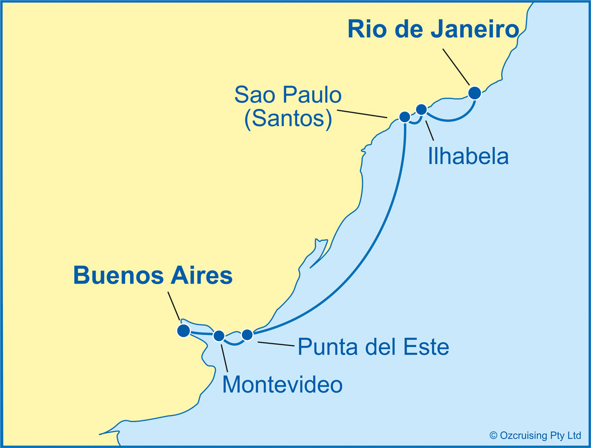 Azamara Pursuit Rio De Janeiro to Buenos Aires - Cruises.com.au