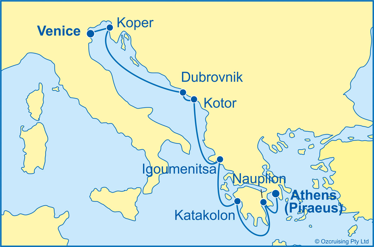 Azamara Pursuit Venice to Athens - Cruises.com.au
