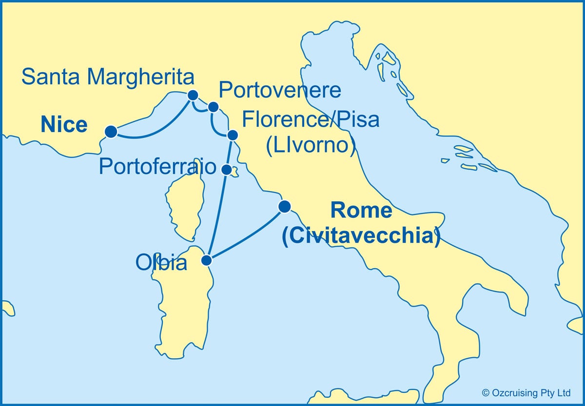 Azamara Pursuit Nice to Rome - Cruises.com.au