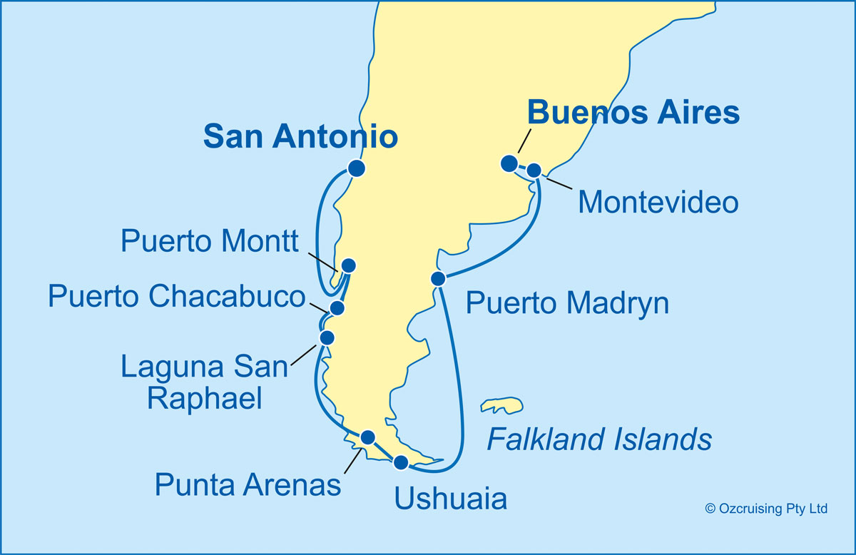 Azamara Pursuit Buenos Aires to San Antonio - Cruises.com.au