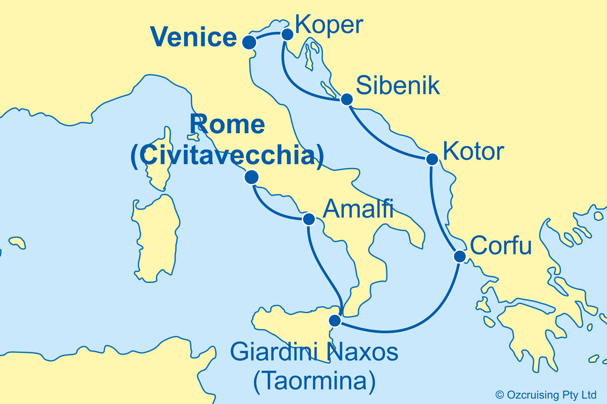 Azamara Pursuit Venice to Rome - Ozcruising.com.au