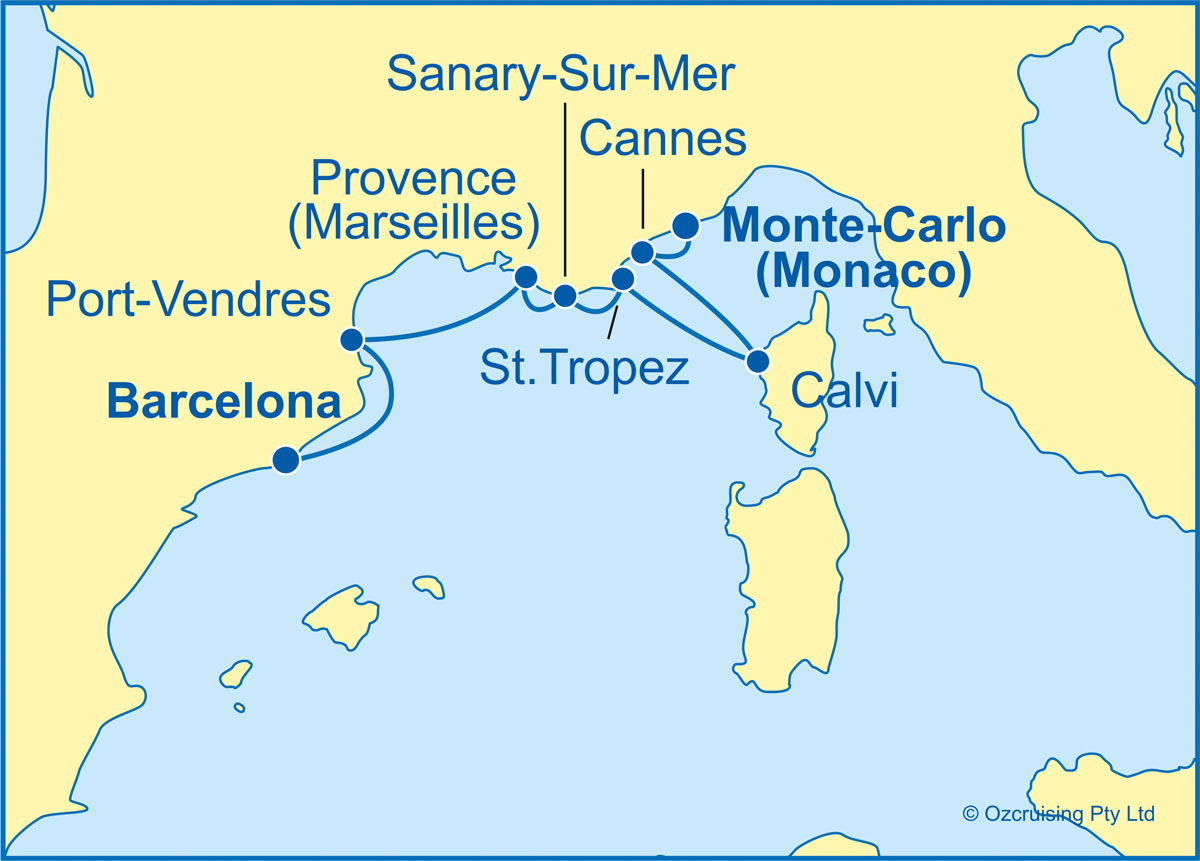 Azamara Pursuit Barcelona to Monte Carlo - Cruises.com.au