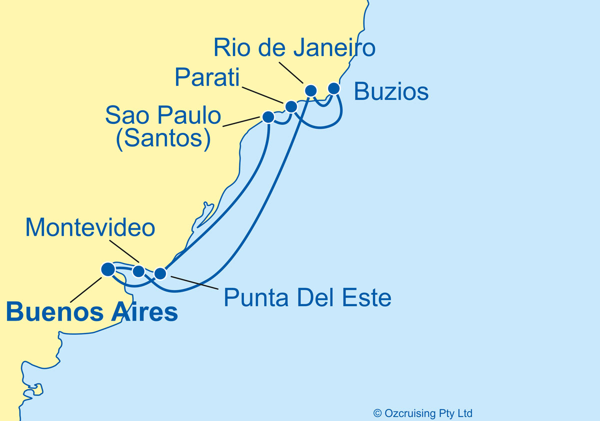 Azamara Pursuit Brazil and Uruguay - Cruises.com.au