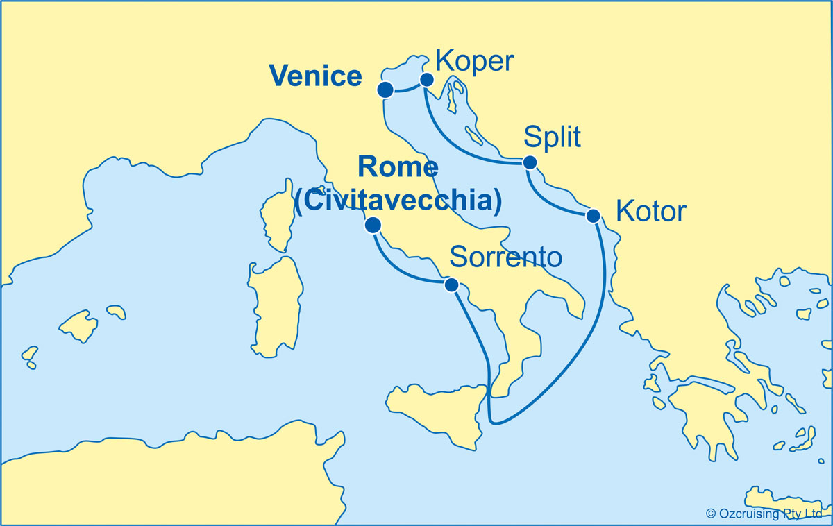 Azamara Pursuit Rome to Venice - Cruises.com.au