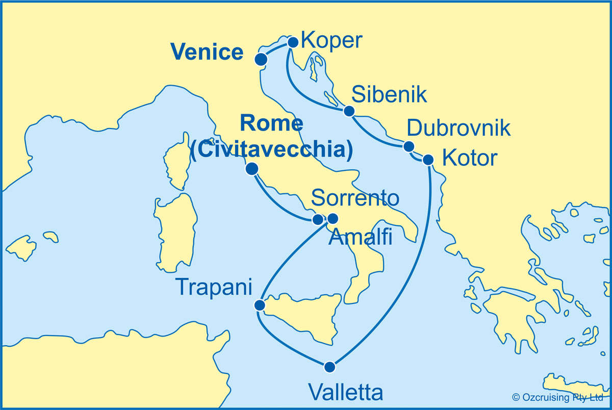 Azamara Pursuit Venice to Rome - Ozcruising.com.au