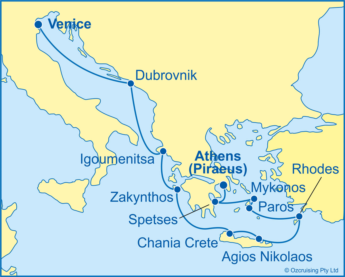 Azamara Pursuit Athens to Venice - Cruises.com.au