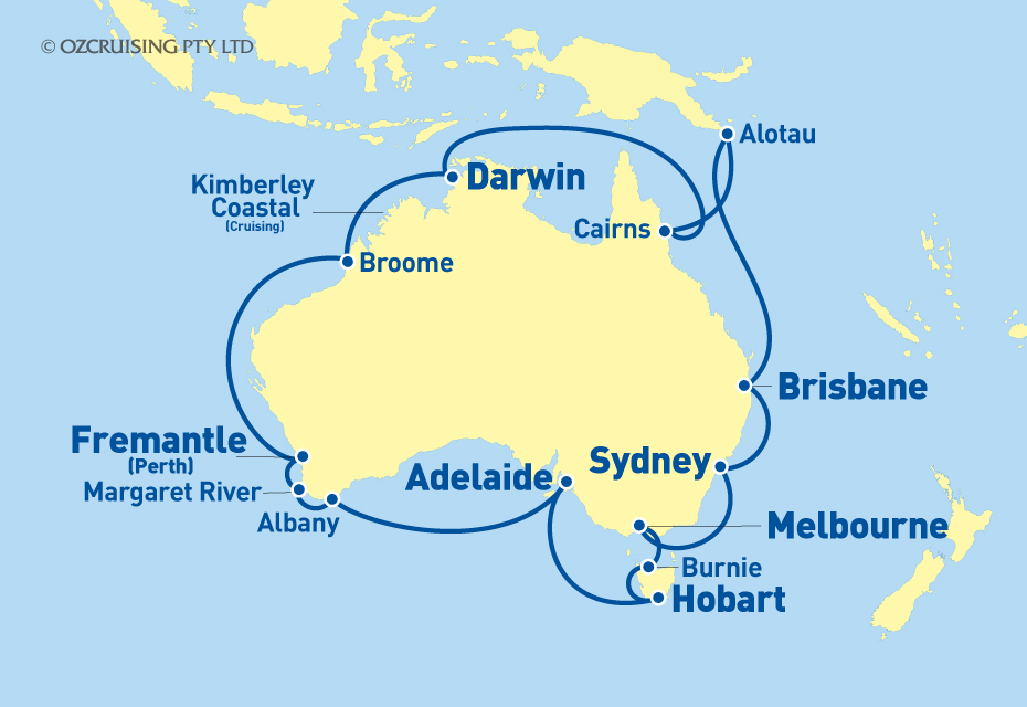 52 day cruise from australia