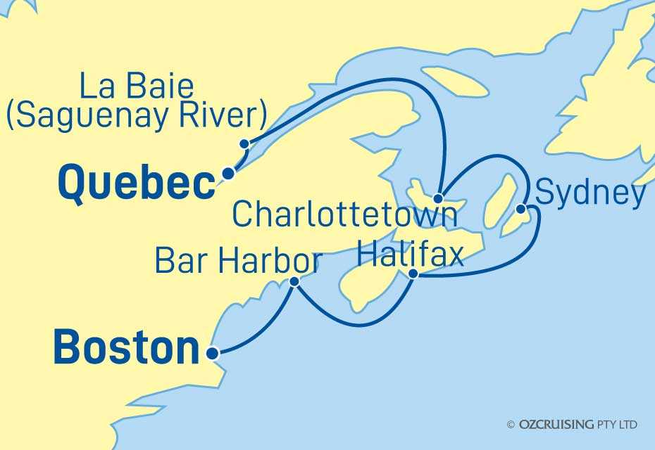 Norwegian Gem Boston to Quebec City - Ozcruising.com.au