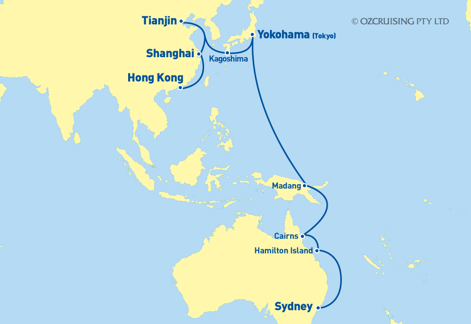 Columbus Sydney To Hong Kong - Ozcruising.com.au