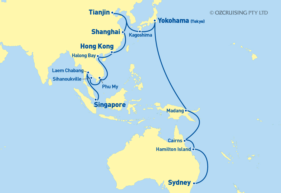 Columbus Sydney To Singapore - Ozcruising.com.au