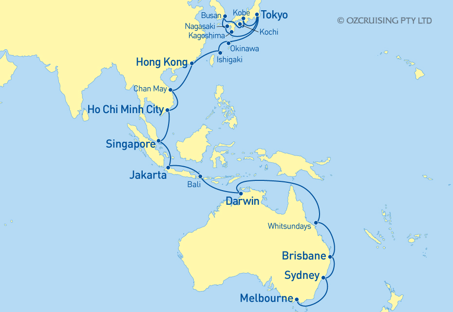 Queen Elizabeth Tokyo to Melbourne - Cruises.com.au
