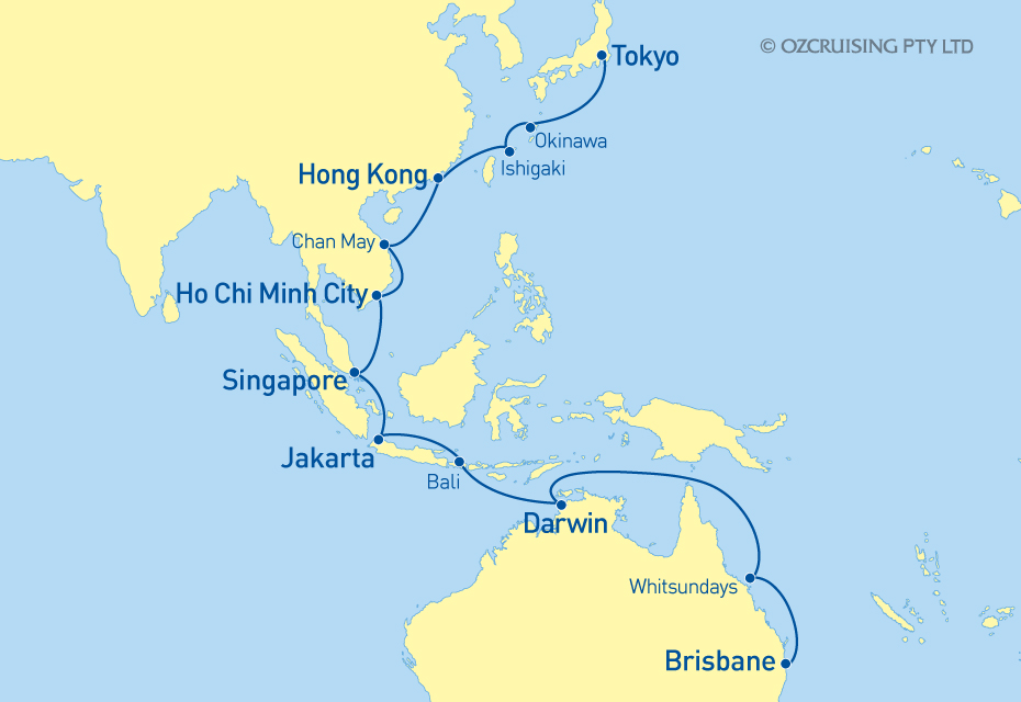 Queen Elizabeth Tokyo to Brisbane - Cruises.com.au