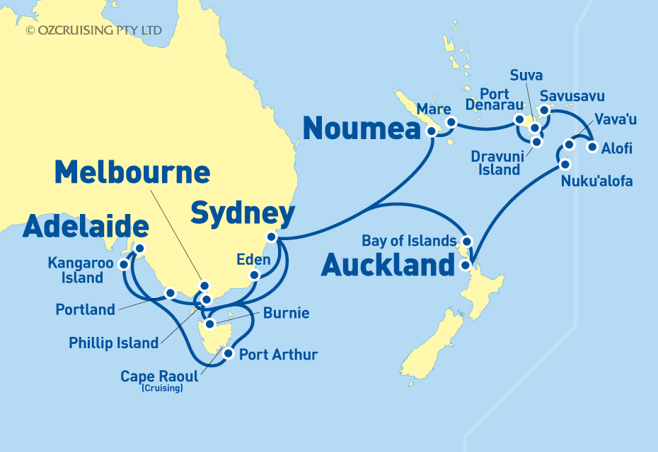 ms Maasdam Pacific Islands & Southern Australian - Cruises.com.au