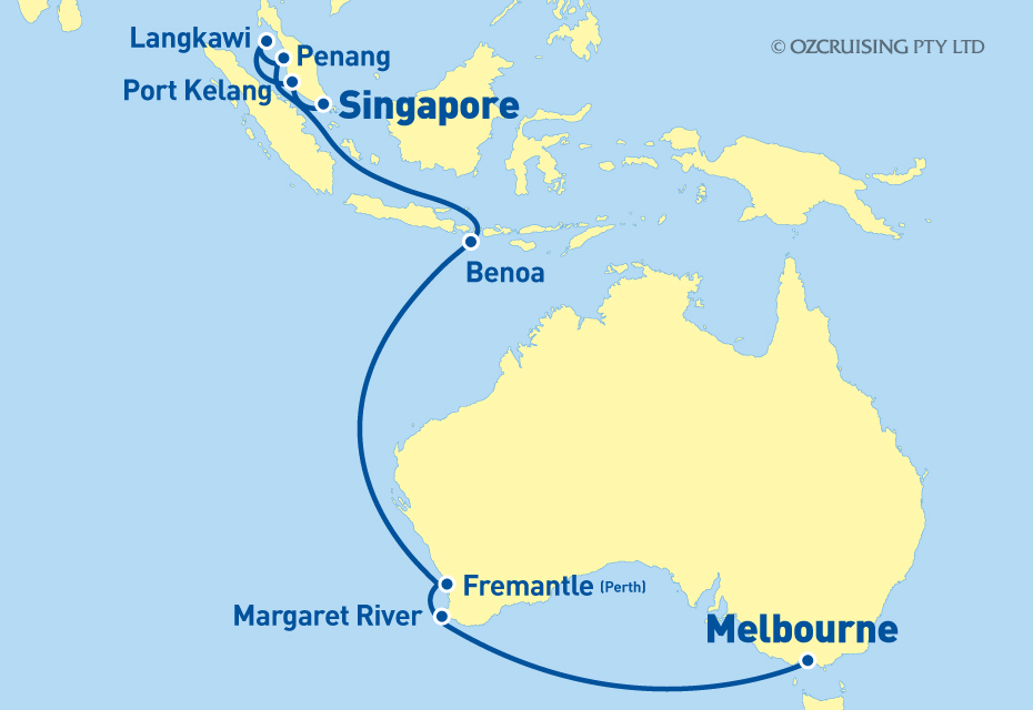 Pacific Jewel Melbourne to Singapore - Ozcruising.com.au