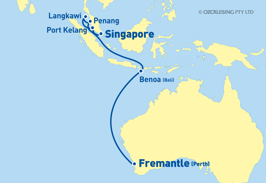Pacific Jewel Fremantle to Singapore - Cruises.com.au