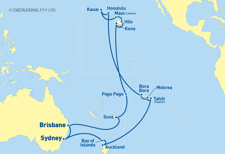 Sun Princess Hawaii, Tahiti & NZ - Cruises.com.au