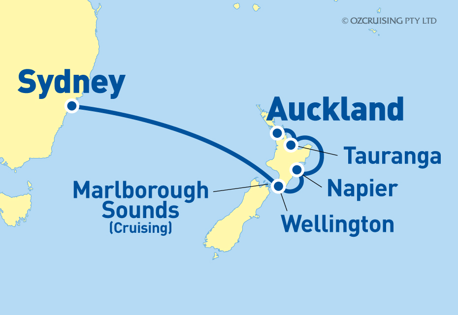 7 Night Sydney to Auckland Cruise on the Golden Princess PC5011C