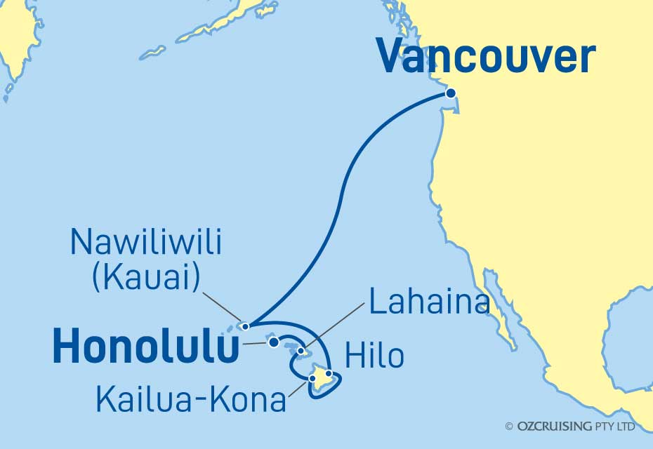 Radiance Of The Seas Honolulu to Vancouver - Ozcruising.com.au