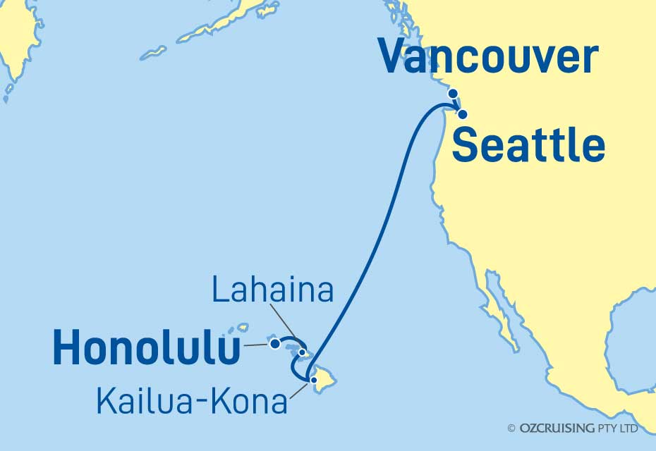 Ovation Of The Seas Vancouver to Honolulu - Ozcruising.com.au