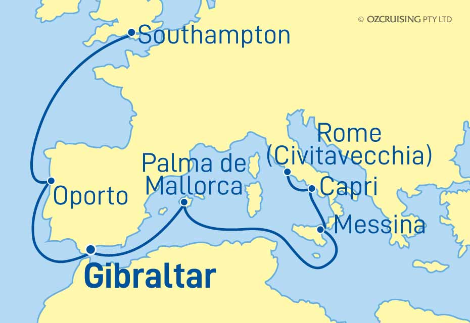 Island Princess London to Rome - Cruises.com.au