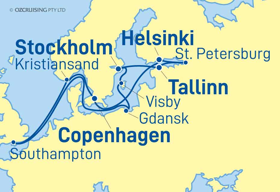 14 Night Baltic & St. Petersburg Cruise on the Crown Princess PC3022