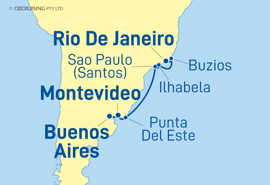 Celebrity Silhouette Buenos Aires to Rio De Janeiro - Ozcruising.com.au