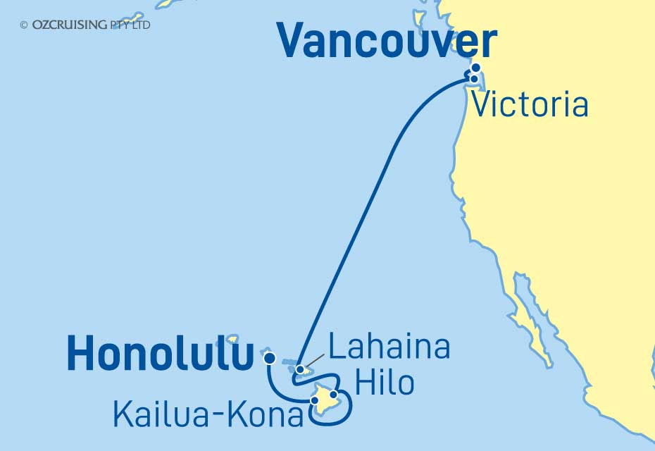 Celebrity Eclipse Vancouver to Honolulu - Ozcruising.com.au
