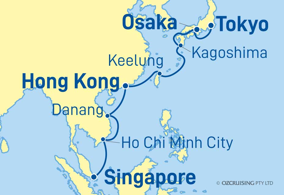 Azamara Journey Singapore to Tokyo - Ozcruising.com.au