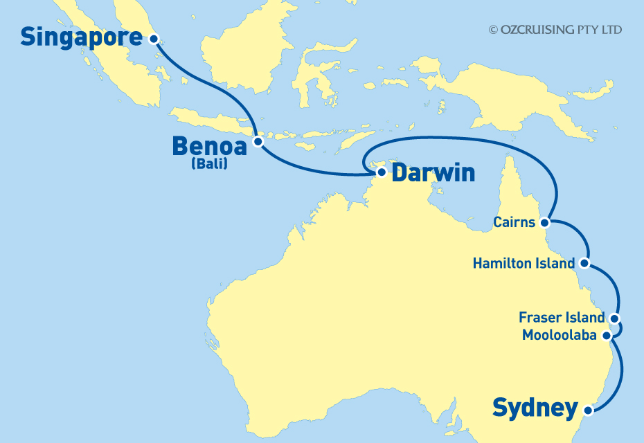 Azamara Pursuit Sydney to Singapore - Ozcruising.com.au