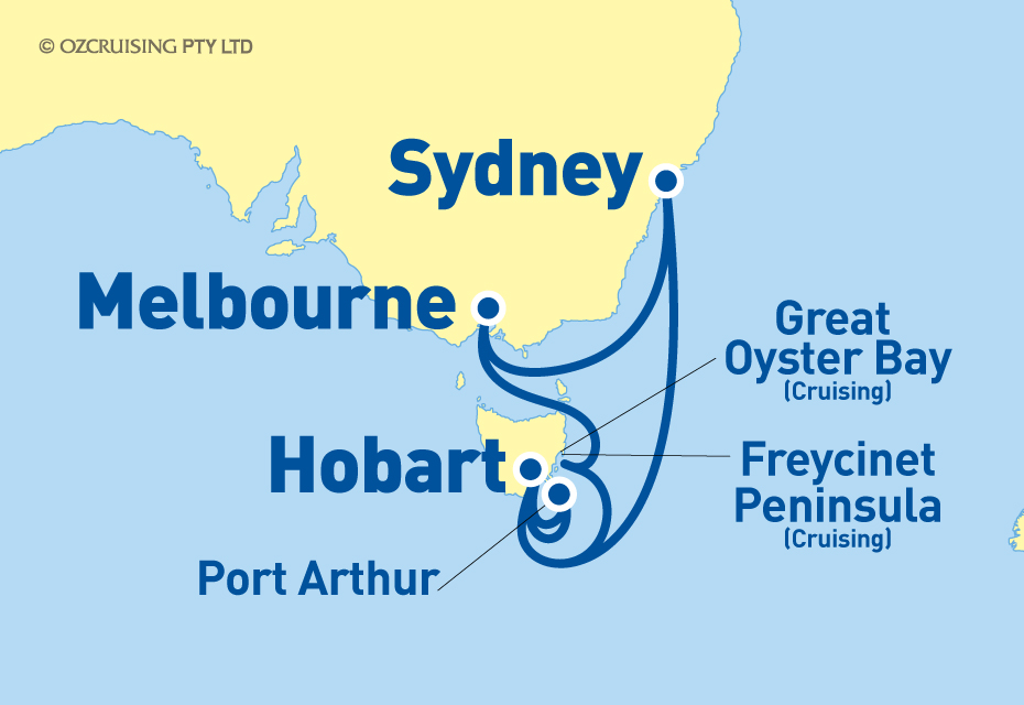 8 Night Sydney, Melbourne & Tasmania Cruise on the Majestic Princess
