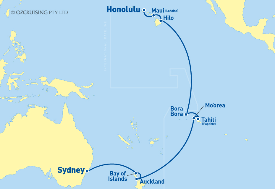 18 Night Sydney to Honolulu Cruise on the Celebrity Solstice