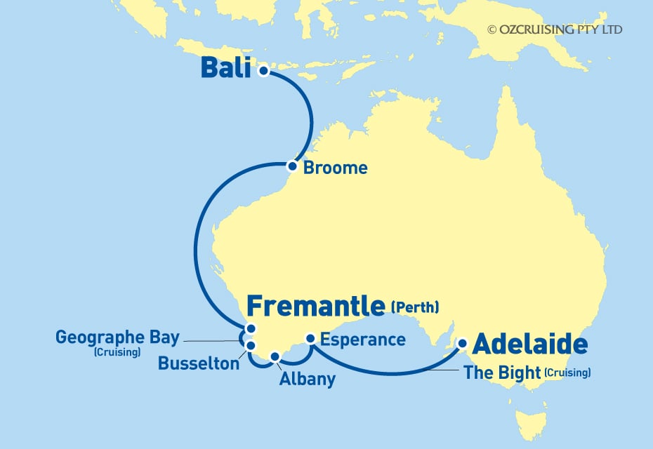 Vasco da Gama Adelaide to Bali - Ozcruising.com.au