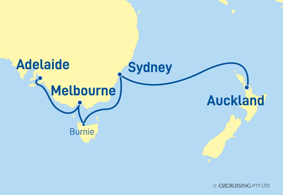 Vasco da Gama Auckland to Adelaide - Cruises.com.au