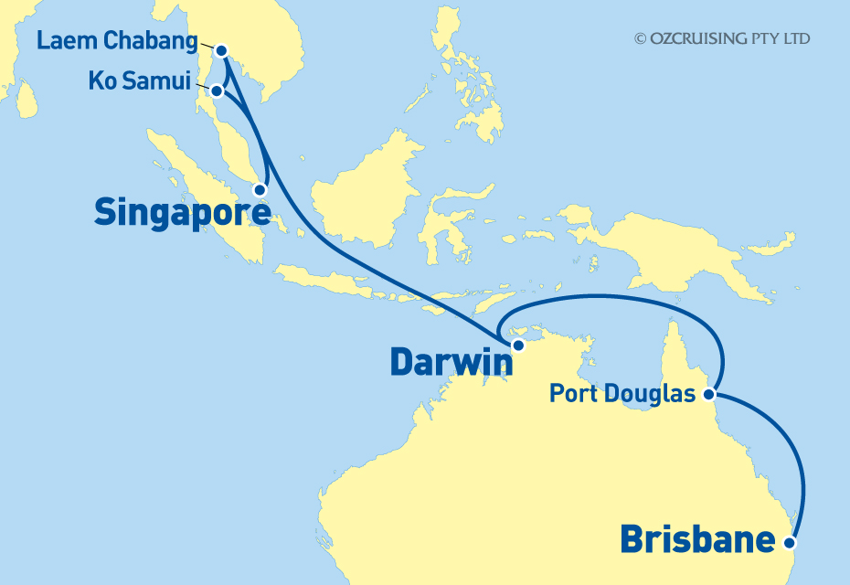 Regal Princess Singapore to Brisbane - Ozcruising.com.au