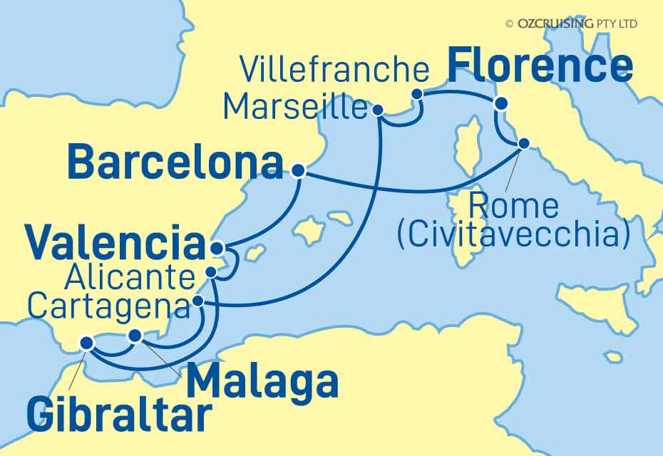 Celebrity Infinity Spain, France and Italy - Cruises.com.au