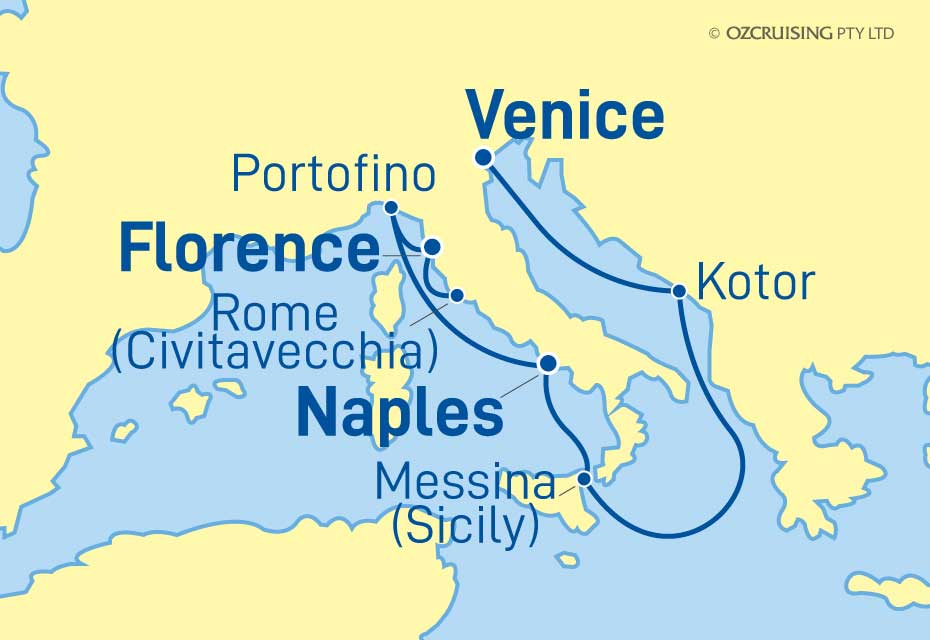 Celebrity Constellation Venice to Rome - Ozcruising.com.au